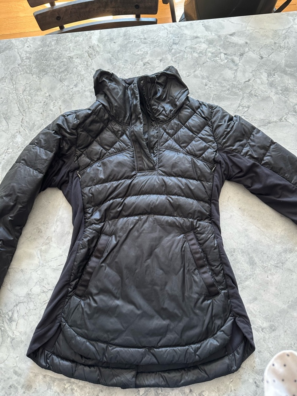 lululemon down for a run Black Quilted Pullover Puffer